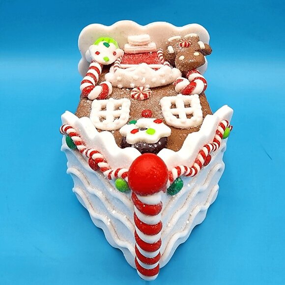 Gingerbread House Faux Cookie Candy Canes Gingerbread Man Cupcake Fake Bake Deco - Picture 6 of 8
